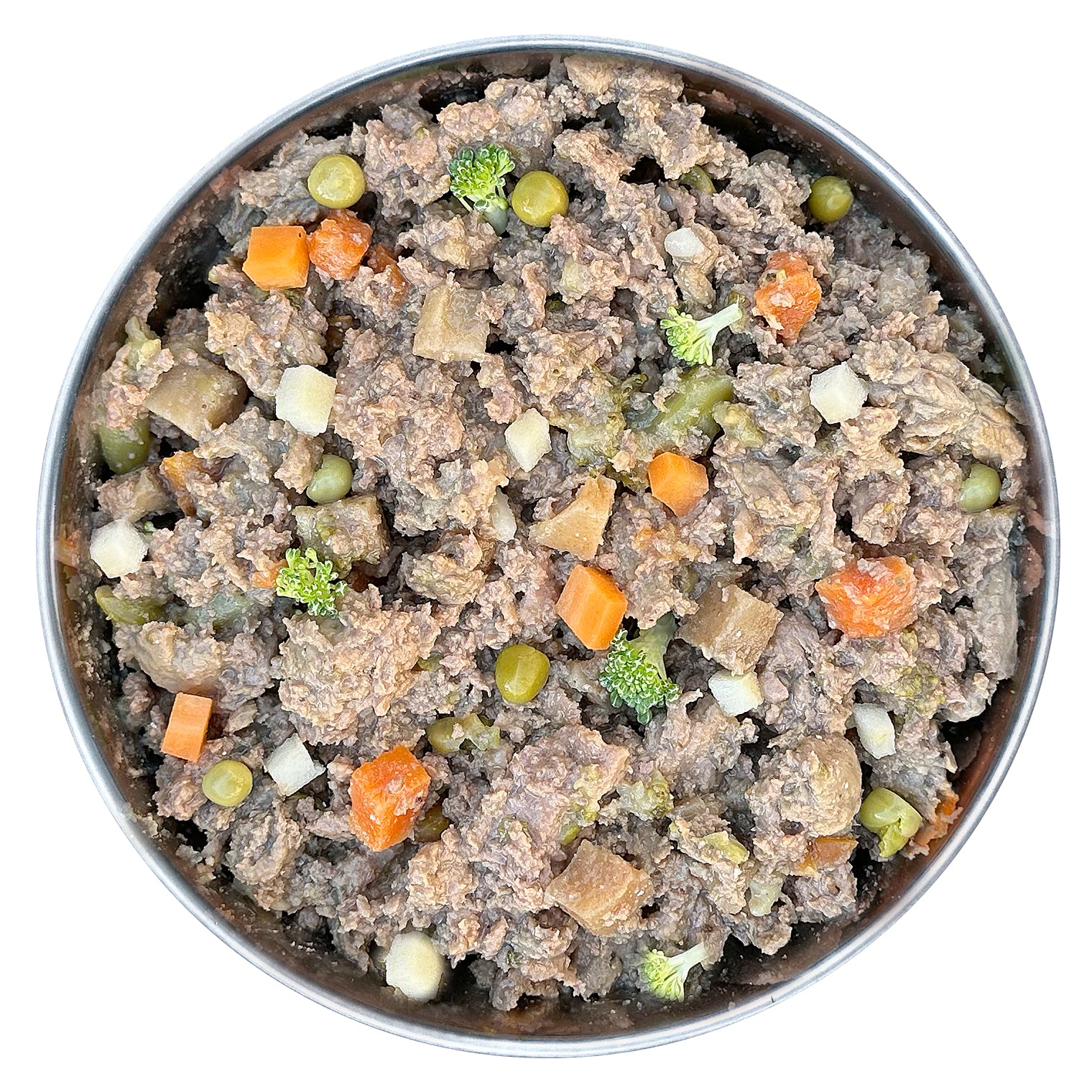 Cheval au panais, carotte et brocoli (verre)