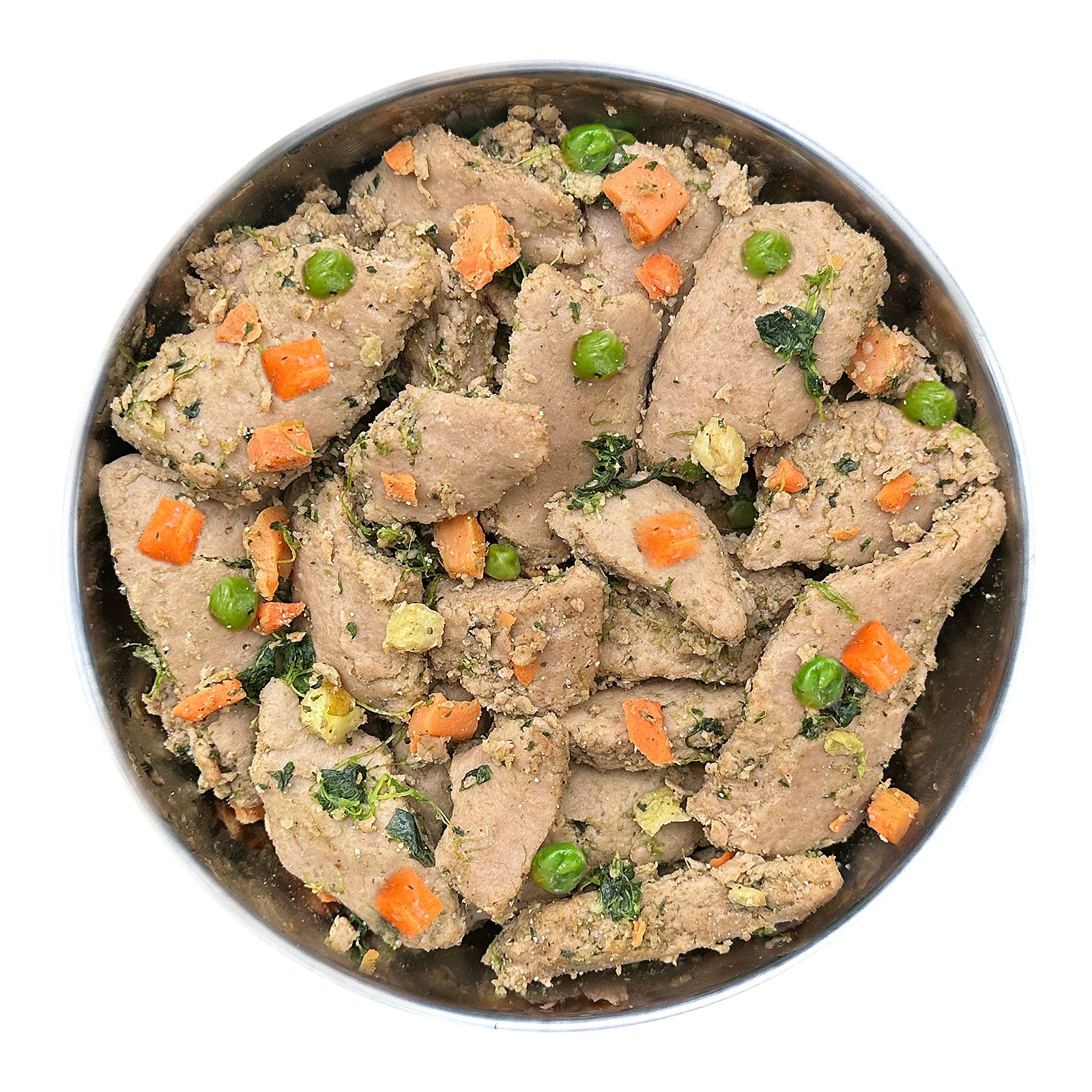 Dinde avec patate douce, petits pois et épinards (500g)