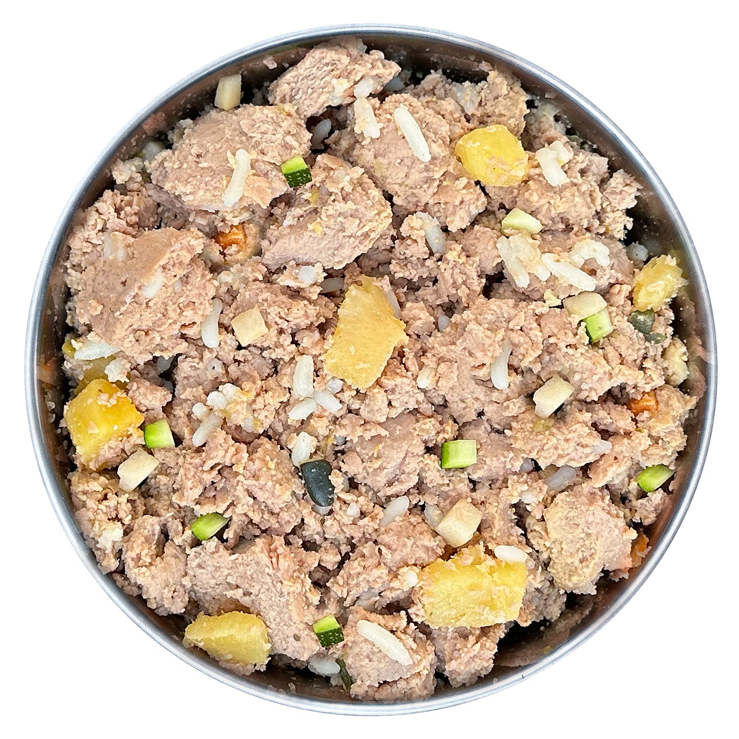 Poulet au riz, courgettes et mangue (verre)